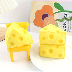 Cheese Pinch Toy Soft Rubber Slow Rebound Vent Ball Novelty Toy