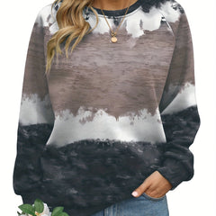 Casual Long Sleeve Crew Neck Sweatshirt for Women