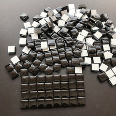 105pcs 1.0cm Colorful Glass Mosaic Tiles for DIY Crafts