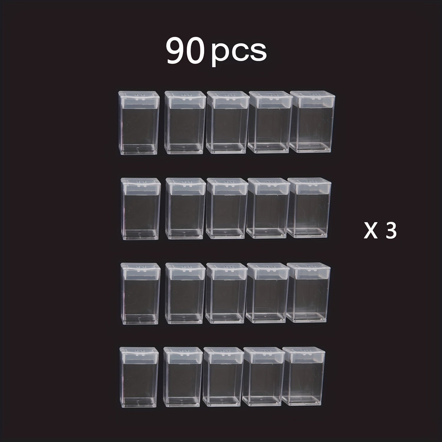 Mini Plastic Clear Storage Box Square Bottle for DIY Craft Diamond Painting Bead