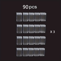 Mini Plastic Clear Storage Box Square Bottle for DIY Craft Diamond Painting Bead