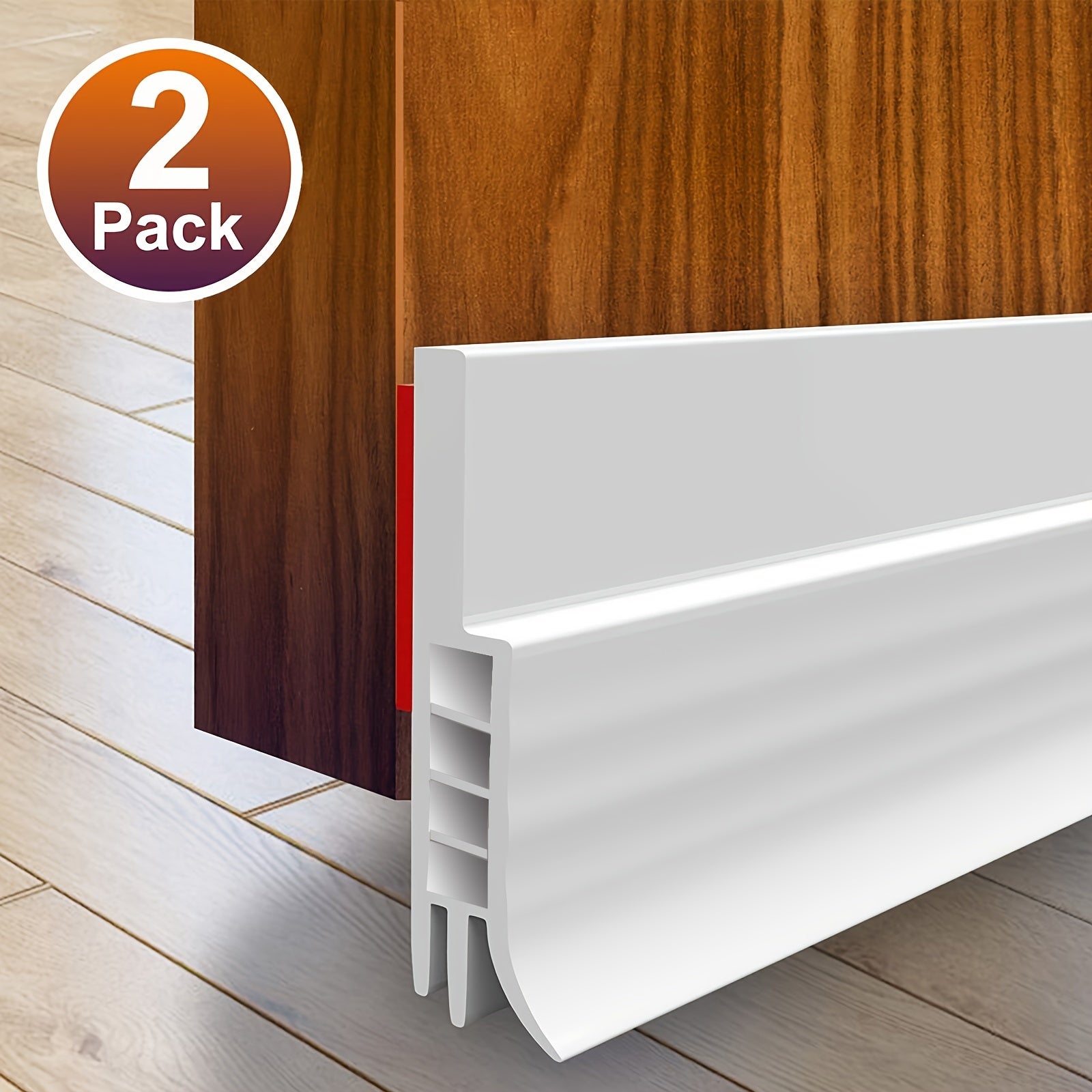 2pcs Adhesive Door Sweep Soundproof Under Door Seal