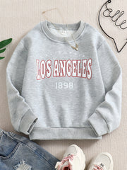 Girl's LOS ANGELES Crew Neck Sweatshirt Top