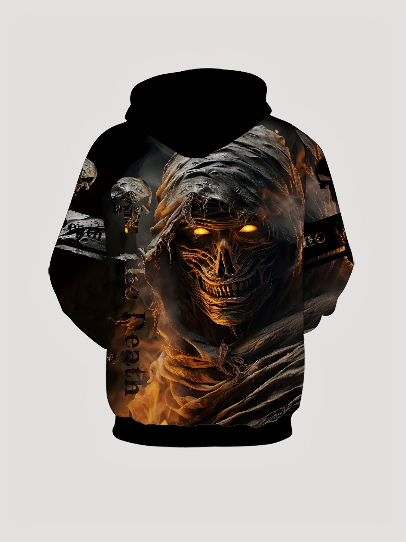 Y2K Skull Hoodie 3D Print Graphic Pullover Mens Clothing