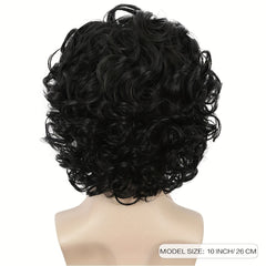 Men's Short Curly Wig for Daily Wear Party