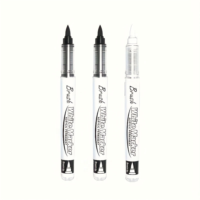 3pcs Waterproof Acrylic Ink Marker Pens for DIY Crafts & Art Supplies