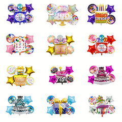 5pcs Cake Shaped Balloon Set Birthday Party Decoration