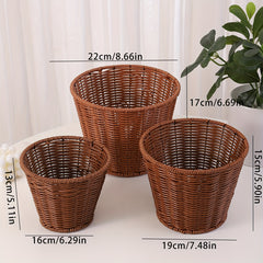 Rattan Woven Fruit Basket Storage Basket - Multifunctional