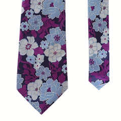 Men's Rose Flower Jacquard Woven Business Tie