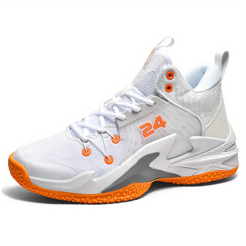 Men's High Top Basketball Shoes Breathable Lace Up Sneakers Non Slip