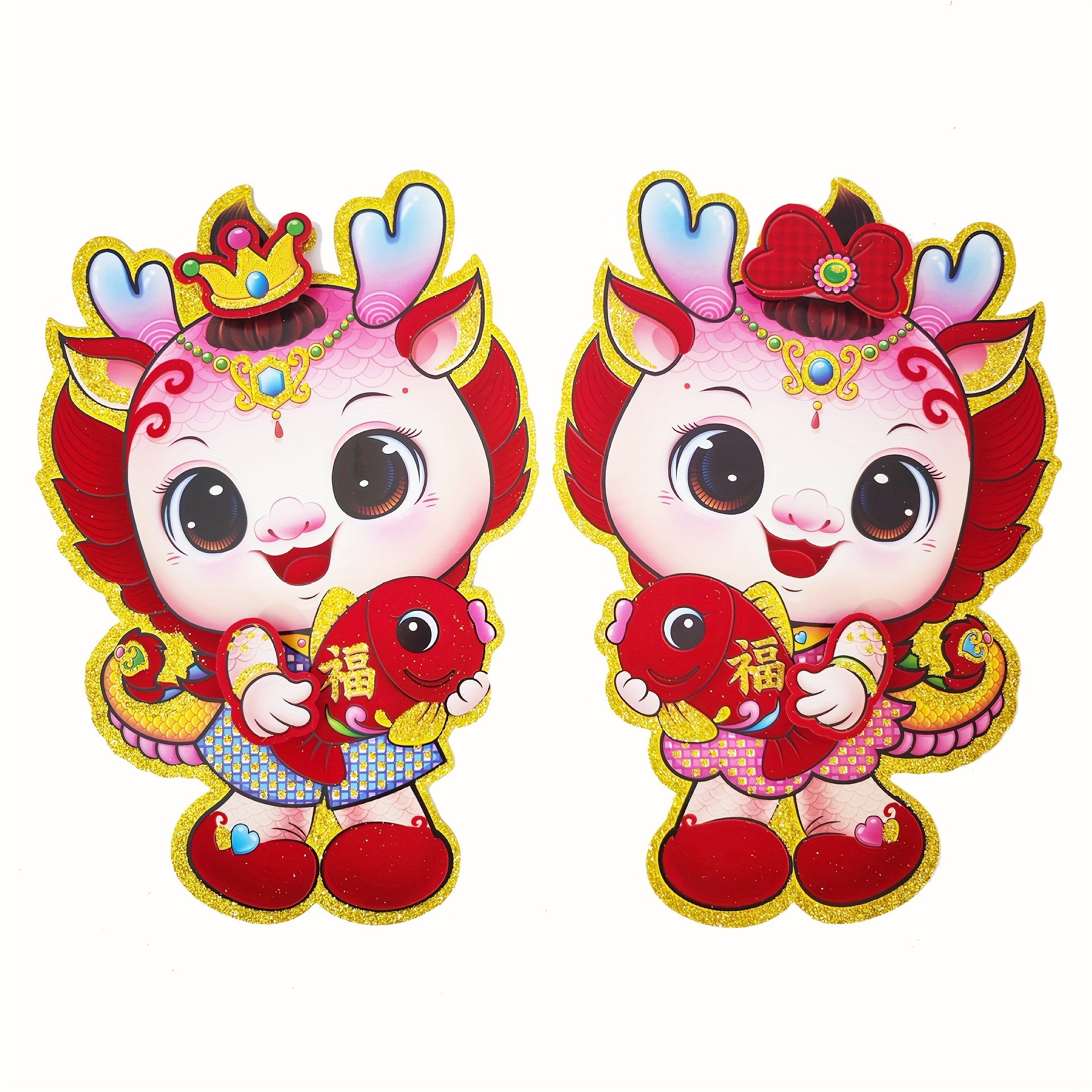 Year Of The Dragon Zodiac Door Sticker Spring Decorations