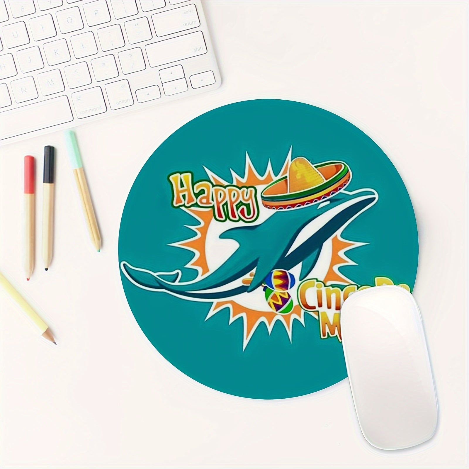Dolphin Gaming Mouse Pad Non-Slip Waterproof for Computer Laptop Office