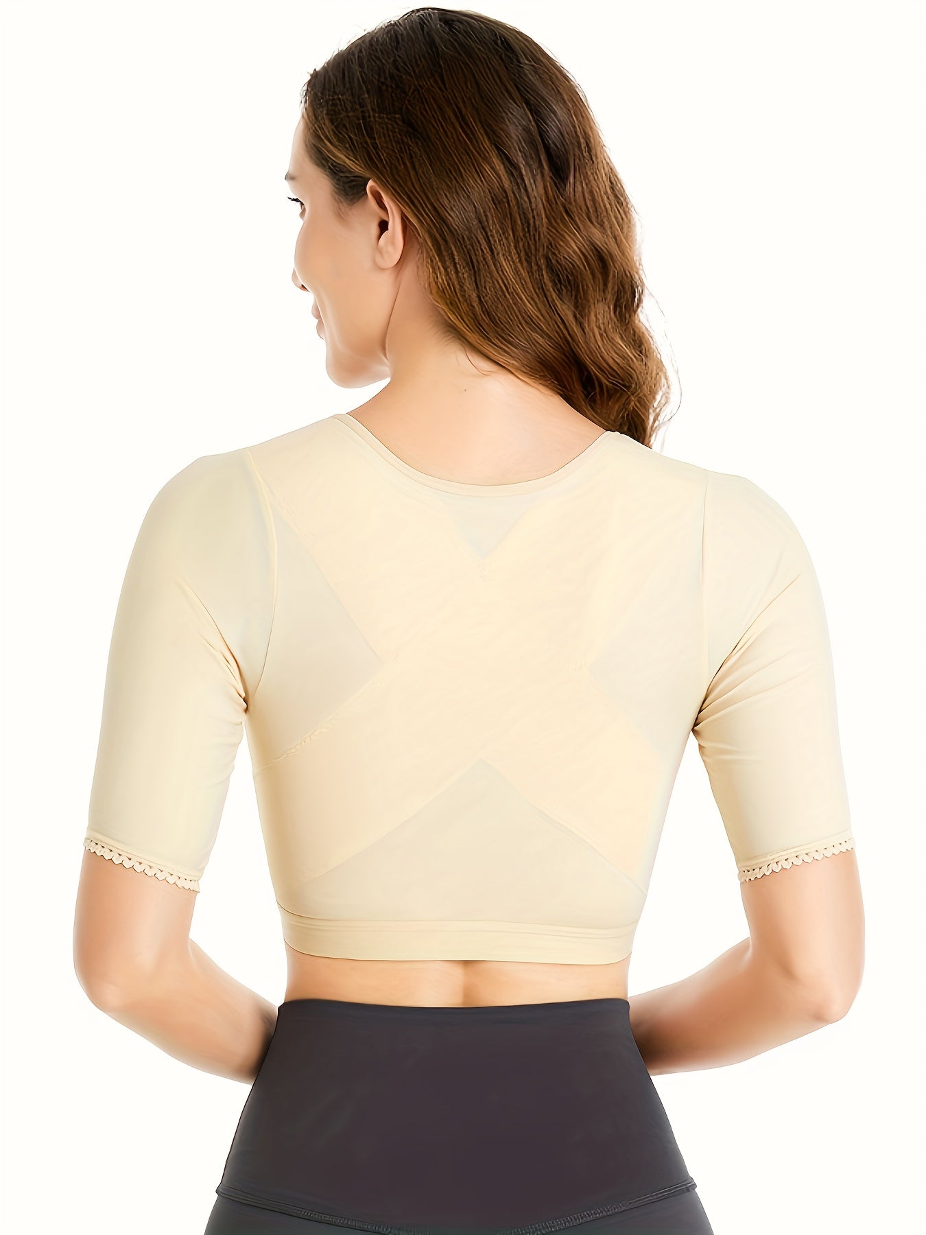 Plus Size Sports Bra Front Closure Wireless Yoga Running Bra