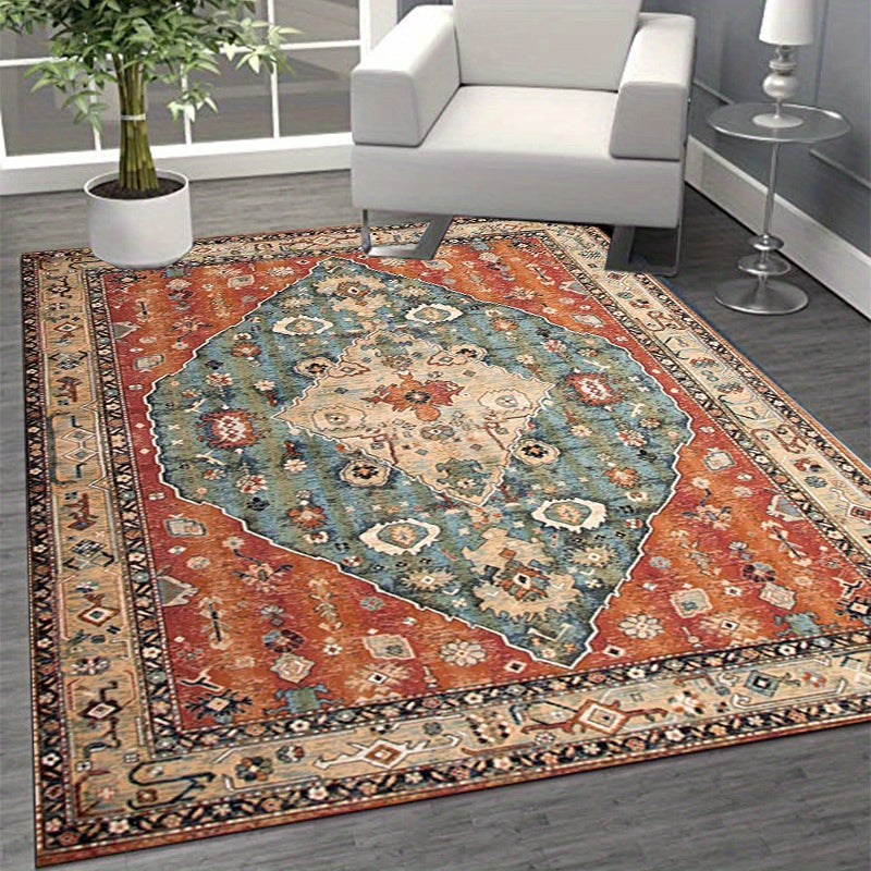 Vintage Boho Shaggy Area Rug for Living Room Bedroom