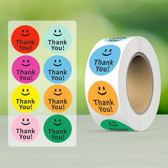500pcs Happy Face Thank You Stickers for Wedding Gift Deco