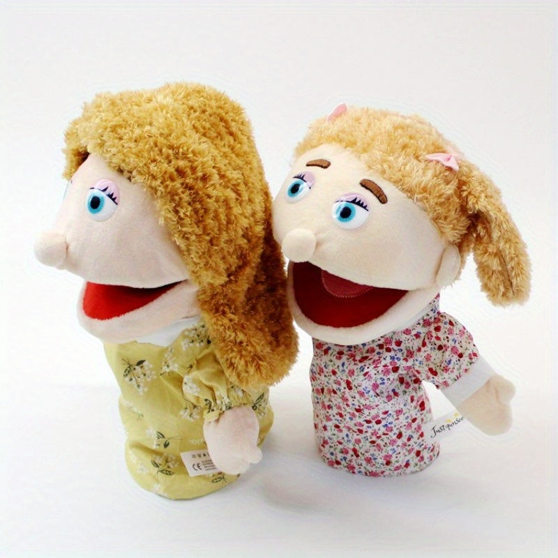 2pcs Happy Family Hand Puppet Plush Toy Rich Characters for Storytelling Fun