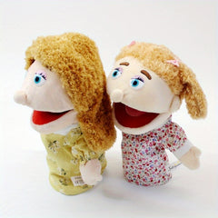 2pcs Happy Family Hand Puppet Plush Toy Rich Characters for Storytelling Fun