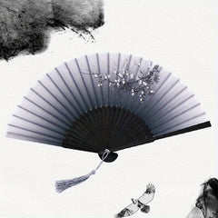 1pc Folding Fan Bamboo Ancient Style Fan Chinese Style Small Fan Gift For Men