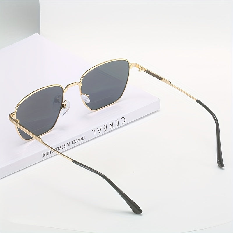 Retro Metal Square Men's Casual Sunglasses Driving Sunglasses