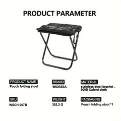 Widesea Foldable Stool For Camping Hiking Travel Outdoor Fishing