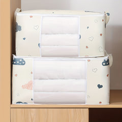 Foldable Storage Bag Quilt Toy Organizer with Reinforced Handles