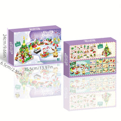 Advent Calendar Christmas Countdown Box 24 Mini Buildable Holiday Models Ages 6