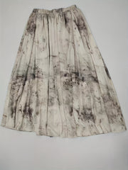 Tie Dye Pleated Maxi Skirt Elastic Waist Spring/Summer Womens Clothing
