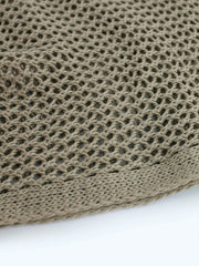 Hollow Tie Front Knitted Skirt for Summer Beach Wear
