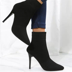 Women Stiletto Heel Ankle Sock Boots