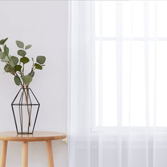 Modern Fresh Pastoral Curtain Rod Pocket Sheer Curtain
