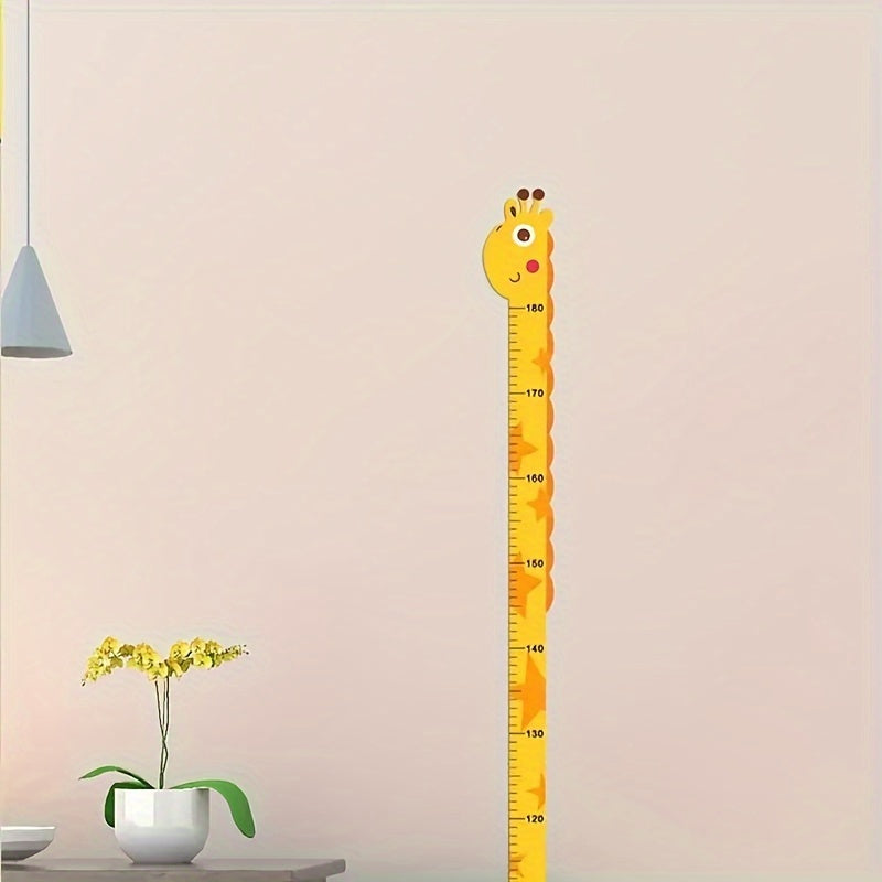 Cartoon Animal Print Height Chart Wall Decal PVC Growth Measuring Stick