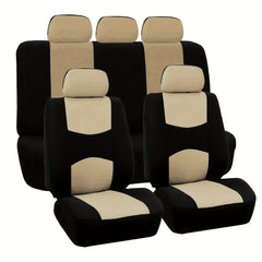 9pcs Pink Car Seat Covers Set For Women Airbag Compatible SoftFabric Comfortable