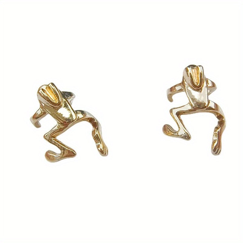 Hugging Frog Ear Cuff Clips No Piercing Earrings Jewelry Gift For Girls