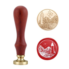 SDS Varnish Seal Wax Seal Stamp Brass Head Wooden Handle 30mm