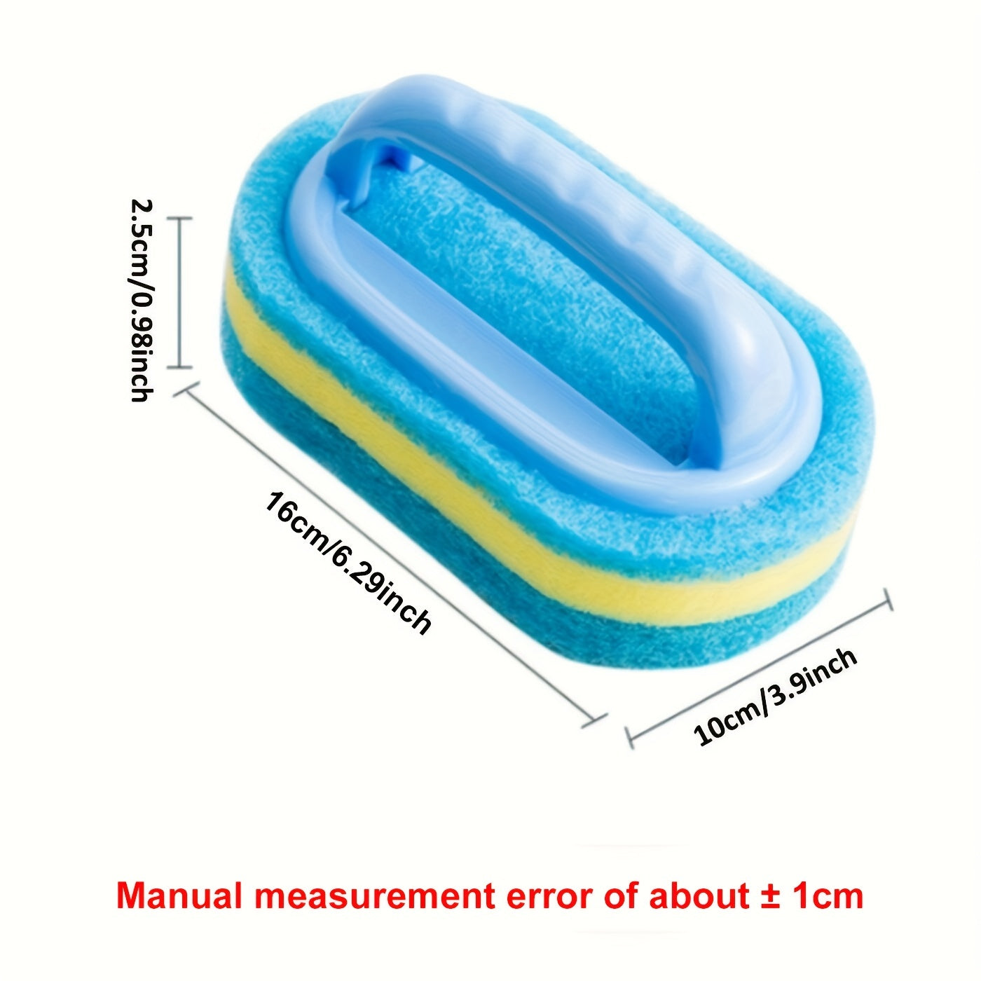 2pcs Handled Bathtub Scrubber Sponge Brush Soft Magic Sponge Eraser