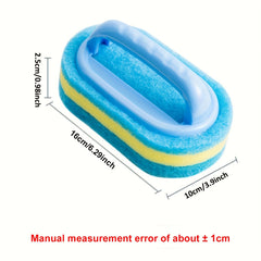 2pcs Handled Bathtub Scrubber Sponge Brush Soft Magic Sponge Eraser