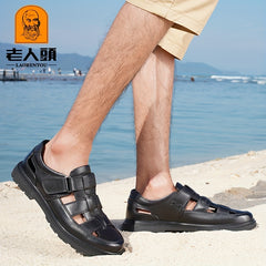Men's Durable Non Slip Outdoor Sandals Hook And Loop Fastener