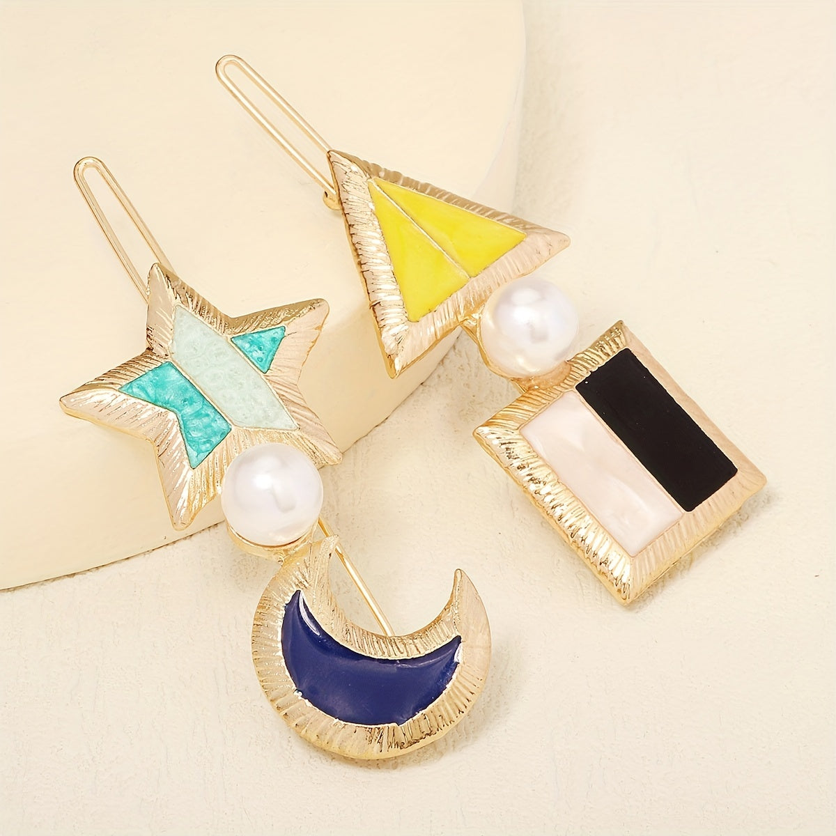 2pcs Minimalist Faux Pearl Hair Clip Set for Women Girls