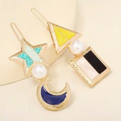 2pcs Minimalist Faux Pearl Hair Clip Set for Women Girls
