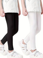 Girls Stretch Athletic Leggings High Waist Yoga Pants Kids Spring Clothes