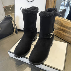 Chunky Heel Snow Boots Outdoor Non Slip Winter Boots