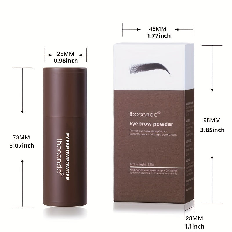 Eyebrow Shaping Kit with Powder, Brush, Stencil - Long Lasting Enhancers
