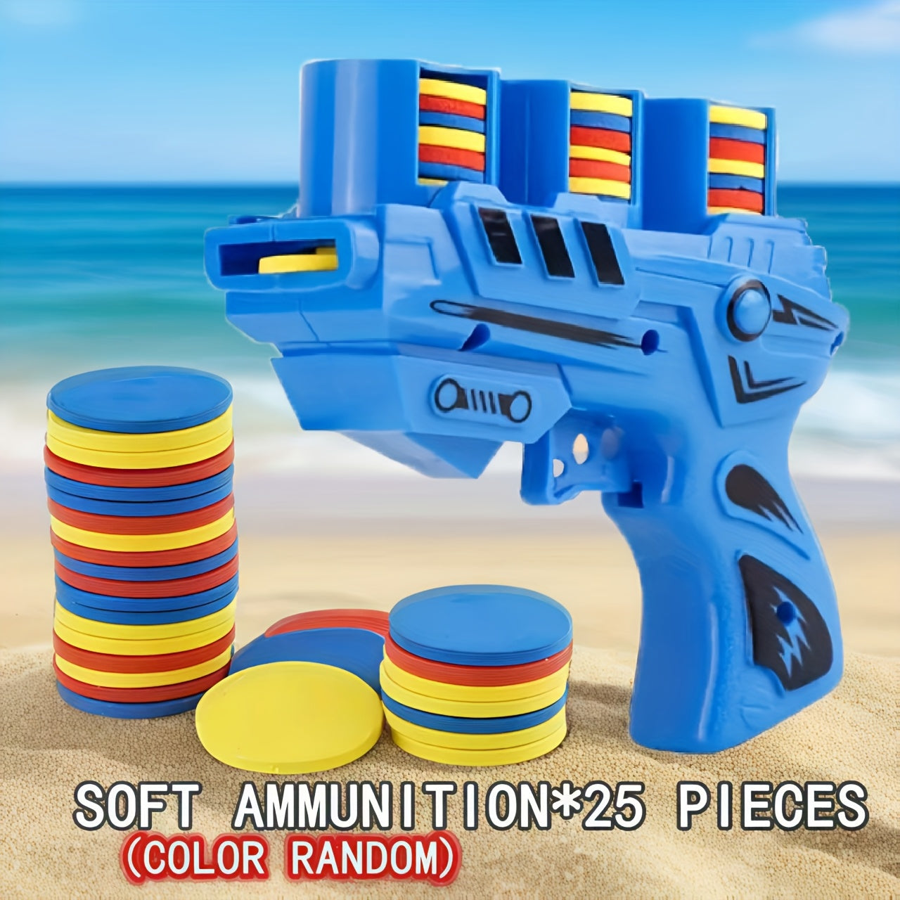 Foam Disc Launcher Flying Disc Handheld Shooter - Indoor/Outdoor Game Toy