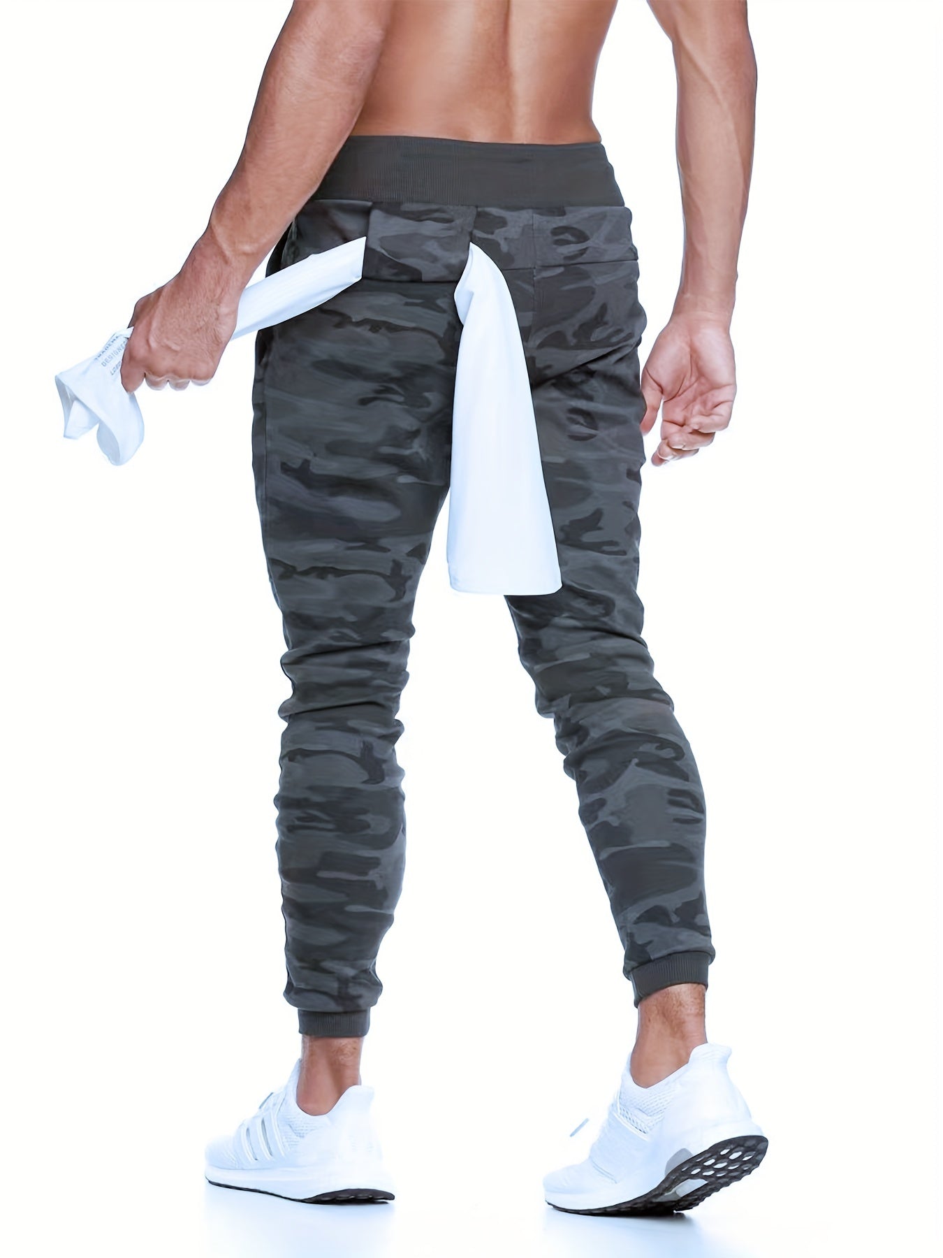 Camouflage Men's Sports Pants with Zipper Pocket