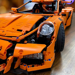 2704pcs Orange Sports Car Building Block Model Toy DIY Gift