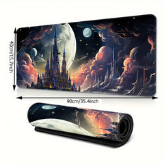 Moon Castle Mouse Pad Gaming Non-slip Base Waterproof Gamer Office Home