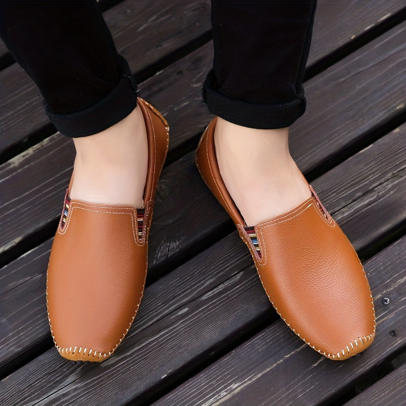 Men's Minimalist Loafers Stitched Comfy Casual Shoes