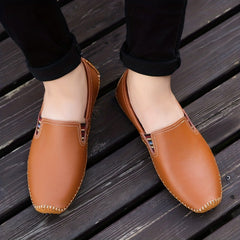 Men's Minimalist Loafers Stitched Comfy Casual Shoes