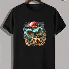 Cartoon Print Men's Graphic T-shirt Casual Comfy Tees