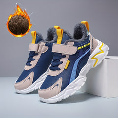 Warm Plus Fleece Low Top Sneakers For Boys